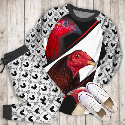 Rooster Personalized Name Pajama Set |Sleepwear Pjs Sets | Raglan Shirt Pants Set