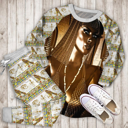 Ancient Egypt Pajama Set | Pajamas | Cotton Sleepwear Sets | Soft Long Sleeve Pjs | Raglan Shirt and Pants Set