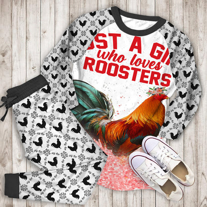 Rooster Personalized Name Pajama Set |Sleepwear Pjs Sets | Raglan Shirt Pants Set