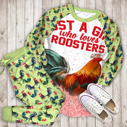 Rooster Personalized Name Pajama Set |Sleepwear Pjs Sets | Raglan Shirt Pants Set
