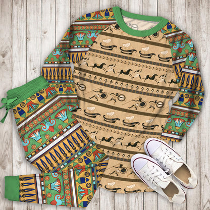 Ancient Greek Pajama Set |Sleepwear Pjs Sets | Raglan Shirt Pants Set