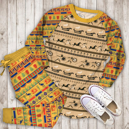 Ancient Greek Pajama Set |Sleepwear Pjs Sets | Raglan Shirt Pants Set