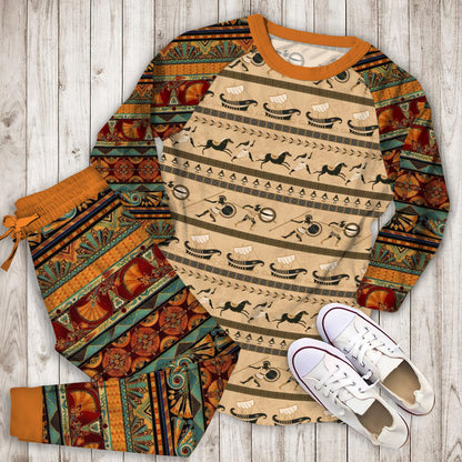 Ancient Greek Pajama Set |Sleepwear Pjs Sets | Raglan Shirt Pants Set