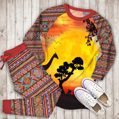 African Pajama Set | Pajamas | Cotton Sleepwear Sets | Soft Long Sleeve Pjs | Raglan Shirt and Pants Set