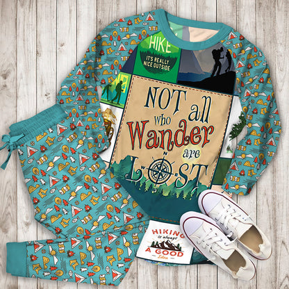 Hiking Pajama Set | Pajamas | Cotton Sleepwear Sets | Soft Long Sleeve Pjs | Raglan Shirt and Pants Set