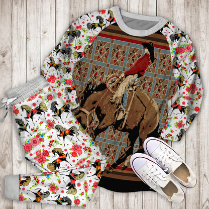 Bucking Horse Pajama Set |Sleepwear Pjs Sets | Raglan Shirt Pants Set