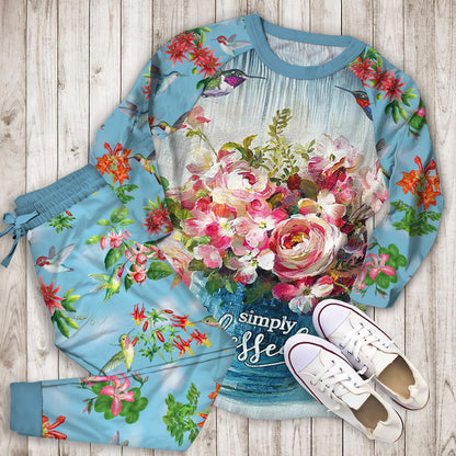 Hummingbird Pajama Set | Pajamas | Cotton Sleepwear Sets | Soft Long Sleeve Pjs | Raglan Shirt and Pants Set