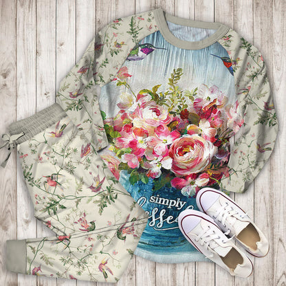Hummingbird Pajama Set | Pajamas | Cotton Sleepwear Sets | Soft Long Sleeve Pjs | Raglan Shirt and Pants Set