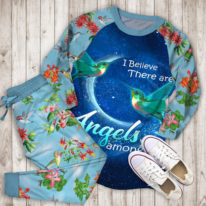 Hummingbird Angel Pajama Set |Sleepwear Pjs Sets | Raglan Shirt Pants Set