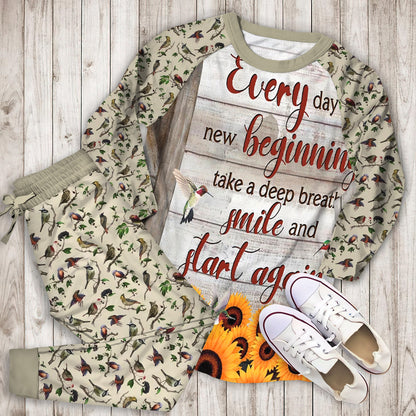 Humming Bird Pajama Set |Sleepwear Pjs Sets | Raglan Shirt Pants Set