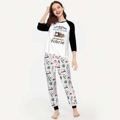 Sewing Full Of Fabric Abt Pajama Set |Sleepwear Pjs Sets | Raglan Shirt Pants Set