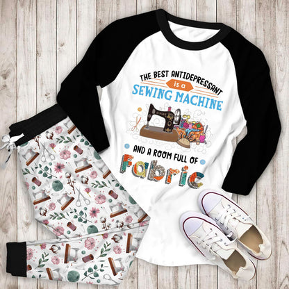 Sewing Full Of Fabric Abt Pajama Set |Sleepwear Pjs Sets | Raglan Shirt Pants Set