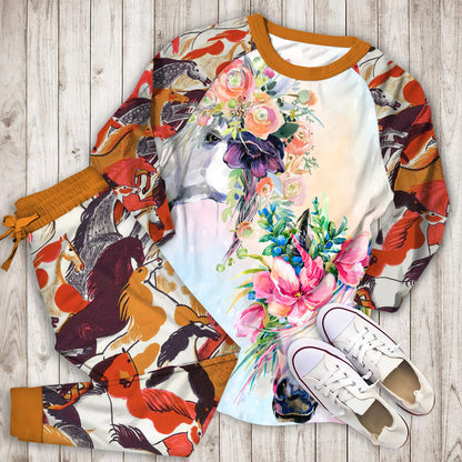 Horse Farm Themed Pajama Set |Sleepwear Pjs Sets | Raglan Shirt Pants Set