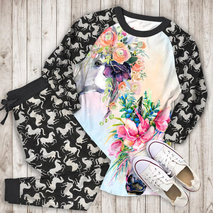 Horse Farm Themed Pajama Set |Sleepwear Pjs Sets | Raglan Shirt Pants Set