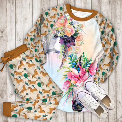 Horse Farm Themed Pajama Set |Sleepwear Pjs Sets | Raglan Shirt Pants Set