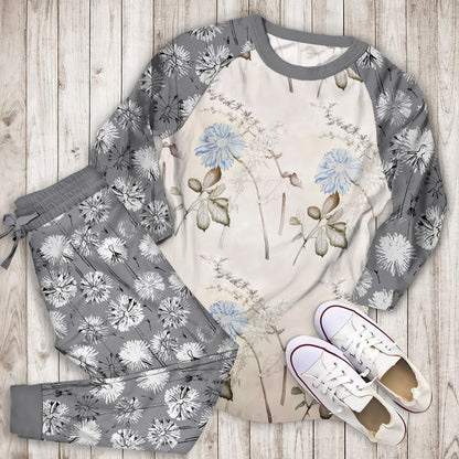 Dandelion Pajama Set |Sleepwear Pjs Sets | Raglan Shirt Pants Set