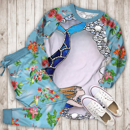 Hummingbird Pajama Set |Sleepwear Pjs Sets | Raglan Shirt Pants Set
