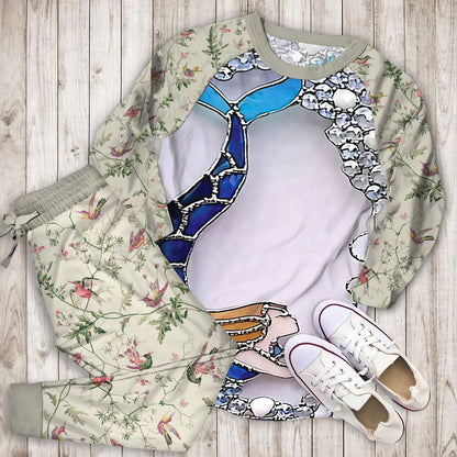 Hummingbird Pajama Set |Sleepwear Pjs Sets | Raglan Shirt Pants Set