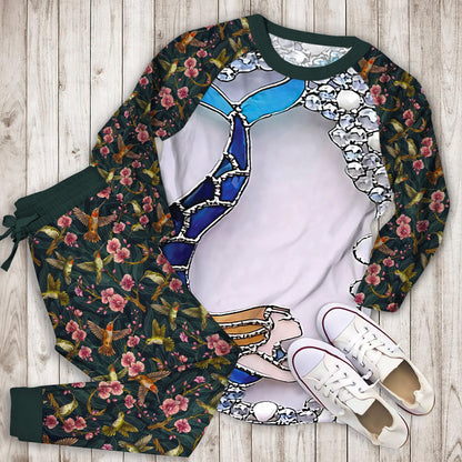 Hummingbird Pajama Set |Sleepwear Pjs Sets | Raglan Shirt Pants Set