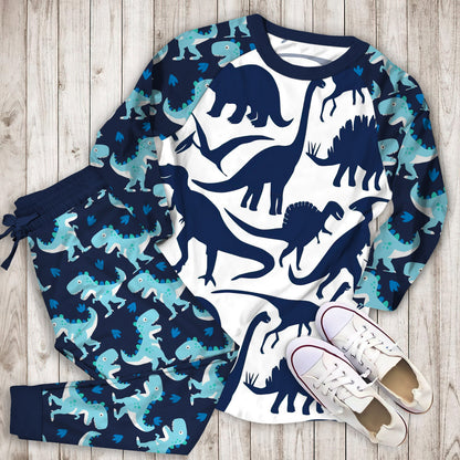 Dinosaur Pajama Set | Pajamas | Cotton Sleepwear Sets | Soft Long Sleeve Pjs | Raglan Shirt and Pants Set