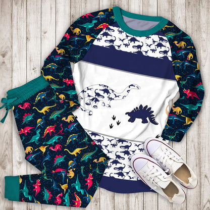 Dinosaur Pajama Set | Pajamas | Cotton Sleepwear Sets | Soft Long Sleeve Pjs | Raglan Shirt and Pants Set