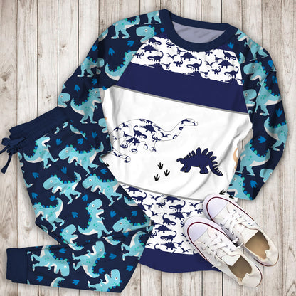 Dinosaur Pajama Set | Pajamas | Cotton Sleepwear Sets | Soft Long Sleeve Pjs | Raglan Shirt and Pants Set