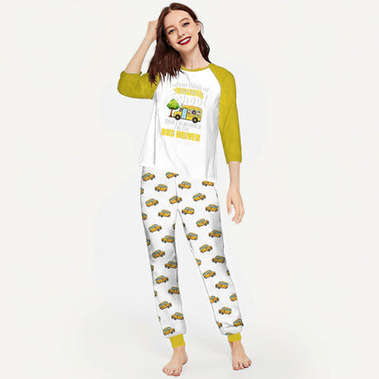 School Bus Driver Skipping School Abr Pajama Set |Sleepwear Pjs Sets | Raglan Shirt Pants Set