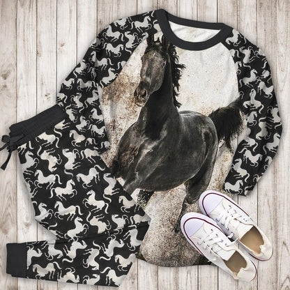 Gypsy Horse Pajama Set | Pajamas | Cotton Sleepwear Sets | Soft Long Sleeve Pjs | Raglan Shirt and Pants Set