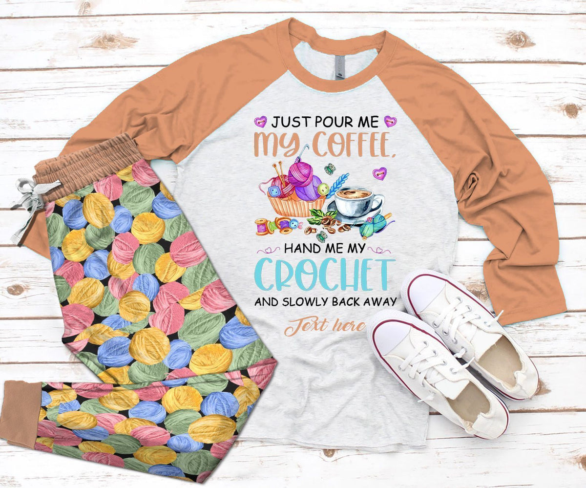 Coffee My Coffee Pajama Set |Sleepwear Pjs Sets | Raglan Shirt Pants Set