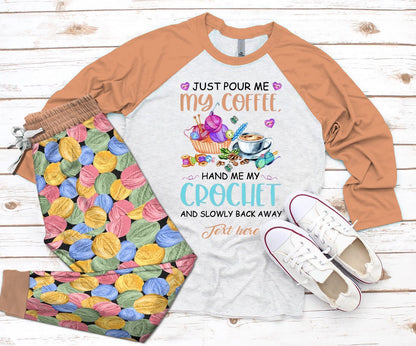 Coffee My Coffee Pajama Set |Sleepwear Pjs Sets | Raglan Shirt Pants Set