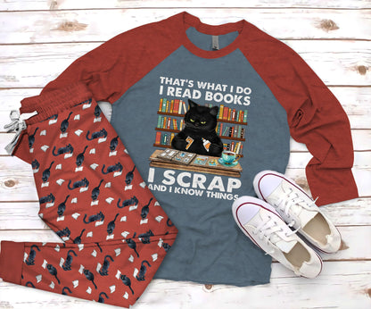 Black Cat So Cute Pajama Set |Sleepwear Pjs Sets | Raglan Shirt Pants Set