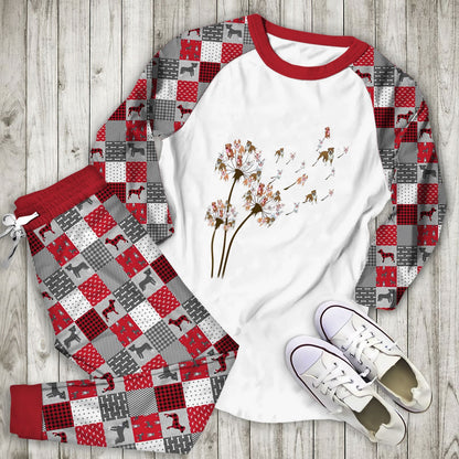 Pitbull Pitbull Tree Aba Pajama Set |Sleepwear Pjs Sets | Raglan Shirt Pants Set