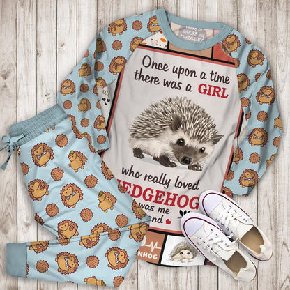 Hedgehog Pajama Set |Sleepwear Pjs Sets | Raglan Shirt Pants Set