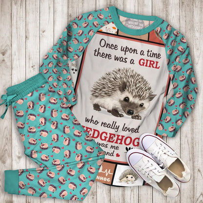 Hedgehog Pajama Set |Sleepwear Pjs Sets | Raglan Shirt Pants Set