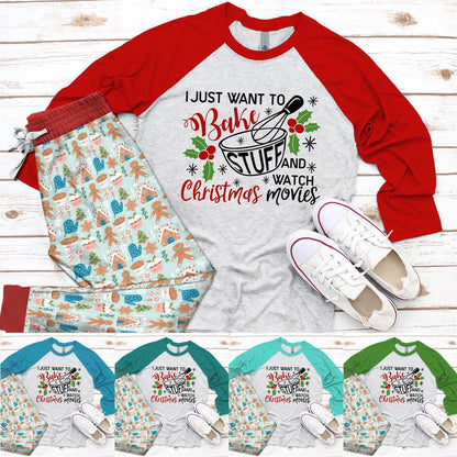 Baking Set Baking Stuff Pajama Set |Sleepwear Pjs Sets | Raglan Shirt Pants Set