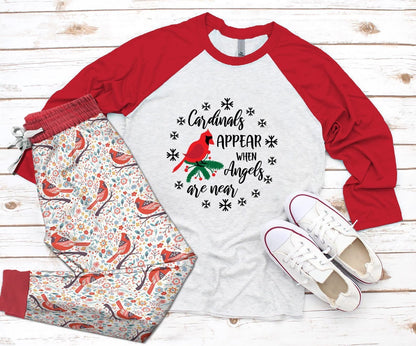 Cardinal Red Good Quality Pajama Set |Sleepwear Pjs Sets | Raglan Shirt Pants Set