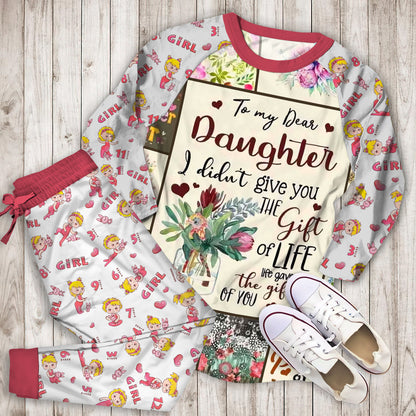 To My Daughter Pajama Set |Sleepwear Pjs Sets | Raglan Shirt Pants Set
