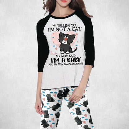 My Mom Said That Set Pajama Set |Sleepwear Pjs Sets | Raglan Shirt Pants Set