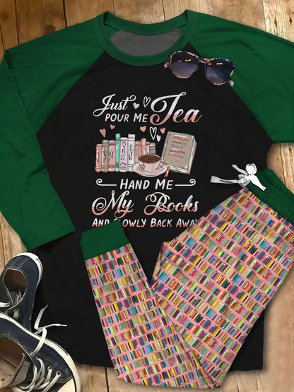 Reading Set Happy Reading Pajama Set |Sleepwear Pjs Sets | Raglan Shirt Pants Set